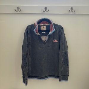 Fat Face Airlie blue large quarter zip pullover